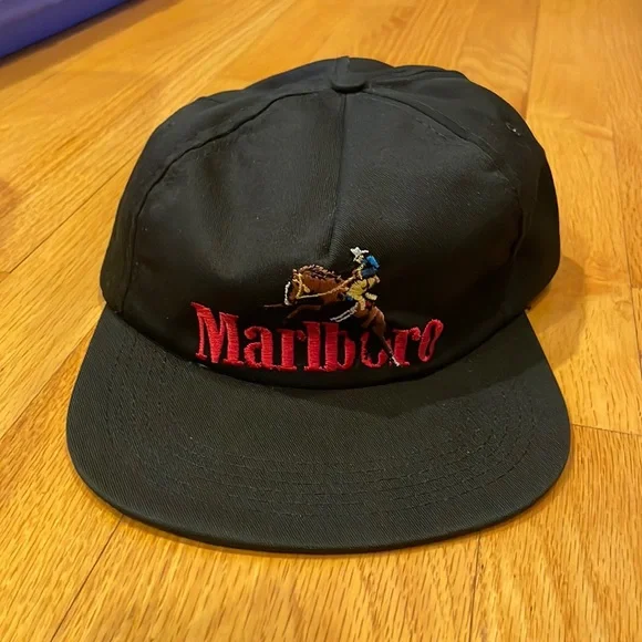 Marlboro | Accessories | Vintage 9s Marlboro Black Snapback